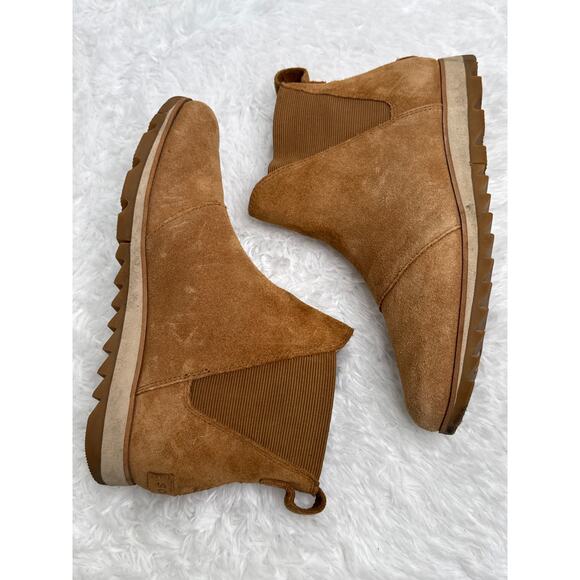 Sorel Harlow Chelsea Boots Camel Brown Suede Waterproof fall winter Women’s 8 - Picture 5 of 16